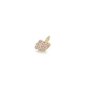 Leaves© Oak BB leaf stud earring rose gold diamond (mini)